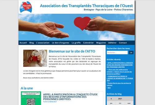 Site web d'ATTO Nouvelle Vie conçu par Yorleen Design