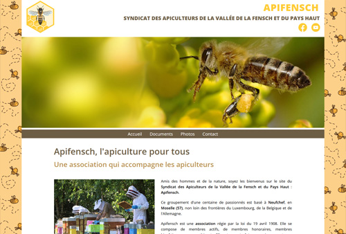 Site web du syndicat d'apicultures Apifensch